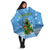 Guatemala Christmas Umbrella with Blue Christmas Monkey Tree Snowman and Snowflake - Wonder Print Shop