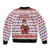 England Christmas Bomber Jacket with Red Blue White Diamond Pattern Santa and Coat of Arms - Wonder Print Shop
