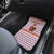 England Christmas Car Mats with Red Blue White Diamond Pattern Santa and Coat of Arms - Wonder Print Shop