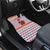 England Christmas Car Mats with Red Blue White Diamond Pattern Santa and Coat of Arms - Wonder Print Shop