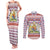 England Christmas Couples Matching Tank Maxi Dress and Long Sleeve Button Shirt with Red Blue White Diamond Pattern Santa and Coat of Arms - Wonder Print Shop