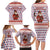 England Christmas Family Matching Long Sleeve Bodycon Dress and Hawaiian Shirt with Red Blue White Diamond Pattern Santa and Coat of Arms - Wonder Print Shop