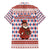 England Christmas Family Matching Mermaid Dress and Hawaiian Shirt with Red Blue White Diamond Pattern Santa and Coat of Arms - Wonder Print Shop