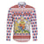 England Christmas Family Matching Off Shoulder Maxi Dress and Hawaiian Shirt with Red Blue White Diamond Pattern Santa and Coat of Arms - Wonder Print Shop