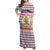 England Christmas Family Matching Off Shoulder Maxi Dress and Hawaiian Shirt with Red Blue White Diamond Pattern Santa and Coat of Arms - Wonder Print Shop