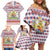 England Christmas Family Matching Off Shoulder Short Dress and Hawaiian Shirt with Red Blue White Diamond Pattern Santa and Coat of Arms - Wonder Print Shop