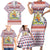 England Christmas Family Matching Short Sleeve Bodycon Dress and Hawaiian Shirt with Red Blue White Diamond Pattern Santa and Coat of Arms - Wonder Print Shop