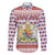 England Christmas Family Matching Short Sleeve Bodycon Dress and Hawaiian Shirt with Red Blue White Diamond Pattern Santa and Coat of Arms - Wonder Print Shop