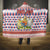 England Christmas Hooded Blanket with Red Blue White Diamond Pattern Santa and Coat of Arms - Wonder Print Shop