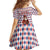 England Christmas Kid Short Sleeve Dress with Red Blue White Diamond Pattern Santa and Coat of Arms - Wonder Print Shop