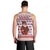 England Christmas Men Tank Top with Red Blue White Diamond Pattern Santa and Coat of Arms - Wonder Print Shop