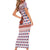 England Christmas Short Sleeve Bodycon Dress with Red Blue White Diamond Pattern Santa and Coat of Arms - Wonder Print Shop