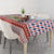 England Christmas Tablecloth with Red Blue White Diamond Pattern Santa and Coat of Arms - Wonder Print Shop