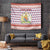 England Christmas Tapestry with Red Blue White Diamond Pattern Santa and Coat of Arms - Wonder Print Shop
