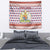 England Christmas Tapestry with Red Blue White Diamond Pattern Santa and Coat of Arms - Wonder Print Shop
