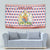 England Christmas Tapestry with Red Blue White Diamond Pattern Santa and Coat of Arms - Wonder Print Shop