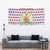 England Christmas Tapestry with Red Blue White Diamond Pattern Santa and Coat of Arms - Wonder Print Shop