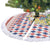 England Christmas Tree Skirt with Red Blue White Diamond Pattern Santa and Coat of Arms - Wonder Print Shop