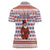 England Christmas Women Polo Shirt with Red Blue White Diamond Pattern Santa and Coat of Arms - Wonder Print Shop