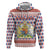 England Christmas Zip Hoodie with Red Blue White Diamond Pattern Santa and Coat of Arms - Wonder Print Shop