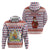 England Christmas Zip Hoodie with Red Blue White Diamond Pattern Santa and Coat of Arms - Wonder Print Shop