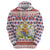 England Christmas Zip Hoodie with Red Blue White Diamond Pattern Santa and Coat of Arms - Wonder Print Shop