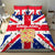 England Christmas Bedding Set with Red White Blue Santa Bus Tree and Three Lions Design - Wonder Print Shop