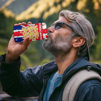 England Christmas 4 in 1 Can Cooler Tumbler with Red White Blue Santa Bus Tree and Three Lions Design - Wonder Print Shop
