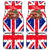 England Christmas Car Mats with Red White Blue Santa Bus Tree and Three Lions Design - Wonder Print Shop