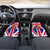 England Christmas Car Mats with Red White Blue Santa Bus Tree and Three Lions Design - Wonder Print Shop