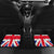 England Christmas Car Mats with Red White Blue Santa Bus Tree and Three Lions Design - Wonder Print Shop