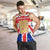 England Christmas Men Tank Top with Red White Blue Santa Bus Tree and Three Lions Design - Wonder Print Shop
