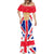 England Christmas Mermaid Dress with Red White Blue Santa Bus Tree and Three Lions Design - Wonder Print Shop