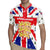 England Christmas Rugby Jersey with Red White Blue Santa Bus Tree and Three Lions Design - Wonder Print Shop
