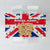 England Christmas Tablecloth with Red White Blue Santa Bus Tree and Three Lions Design - Wonder Print Shop