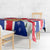 England Christmas Tablecloth with Red White Blue Santa Bus Tree and Three Lions Design - Wonder Print Shop