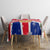England Christmas Tablecloth with Red White Blue Santa Bus Tree and Three Lions Design - Wonder Print Shop