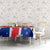 England Christmas Tablecloth with Red White Blue Santa Bus Tree and Three Lions Design - Wonder Print Shop