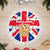 England Christmas Tree Skirt with Red White Blue Santa Bus Tree and Three Lions Design - Wonder Print Shop