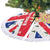 England Christmas Tree Skirt with Red White Blue Santa Bus Tree and Three Lions Design - Wonder Print Shop