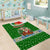 Portugal Christmas Area Rug with Green Red Santa Ship Tree and Coat of Arms - Wonder Print Shop