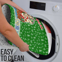 Portugal Christmas Bathroom Set with Green Red Santa Ship Tree and Coat of Arms - Wonder Print Shop