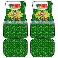 Portugal Christmas Car Mats with Green Red Santa Ship Tree and Coat of Arms - Wonder Print Shop
