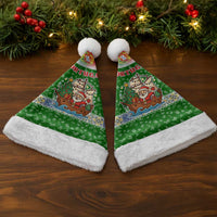 Portugal Christmas Santa Hat with Green Red Santa Ship Tree and Coat of Arms - Wonder Print Shop