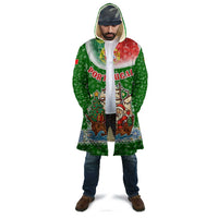 Portugal Christmas Cloak with Green Red Santa Ship Tree and Coat of Arms - Wonder Print Shop