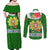 Portugal Christmas Couples Matching Off Shoulder Maxi Dress and Long Sleeve Button Shirt with Green Red Santa Ship Tree and Coat of Arms - Wonder Print Shop