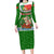 Portugal Christmas Family Matching Long Sleeve Bodycon Dress and Hawaiian Shirt with Green Red Santa Ship Tree and Coat of Arms - Wonder Print Shop