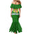 Portugal Christmas Family Matching Mermaid Dress and Hawaiian Shirt with Green Red Santa Ship Tree and Coat of Arms - Wonder Print Shop