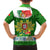 Portugal Christmas Family Matching Off Shoulder Maxi Dress and Hawaiian Shirt with Green Red Santa Ship Tree and Coat of Arms - Wonder Print Shop
