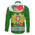 Portugal Christmas Family Matching Off Shoulder Maxi Dress and Hawaiian Shirt with Green Red Santa Ship Tree and Coat of Arms - Wonder Print Shop